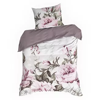 Pościel bawełniana PEONY 140x200 Eurofirany wrzosowy