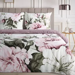 Pościel bawełniana PEONY 140x200 Eurofirany wrzosowy