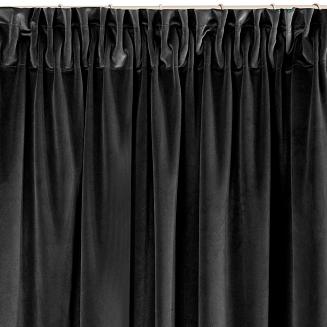 Zasłona gotowa na taśmie VILLA 140x270 Eurofirany czarny