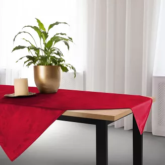 Obrus dekoracyjny SOFT 85x85 welurowy czerwony