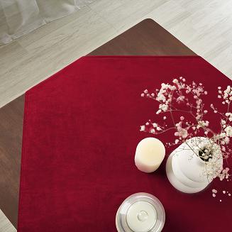 Obrus dekoracyjny SOFT 85x85 welurowy czerwony