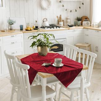 Obrus dekoracyjny SOFT 85x85 welurowy czerwony