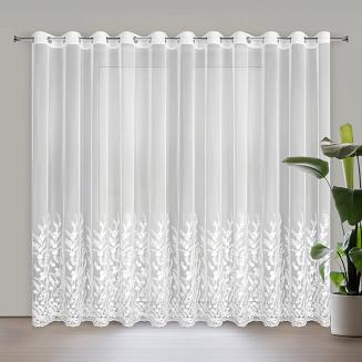 Firana gotowa na przelotkach TALINA 300x250 Eurofirany biały