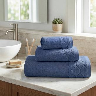 Ręcznik bawełniany LUMIA 50x90 Eurofirany granatowy