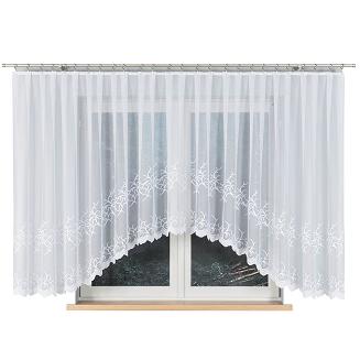 Firanka żakardowa gotowa na żabki BAKARO 520x160 biała