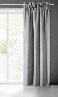 Zasłona gotowa na taśmie AGGIE 140x270 Eurofirany srebrna