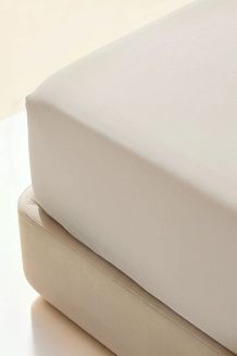 Prześcieradło polarowe z gumką MIŚ Fluffy 120x200 mikrofibra beżowe