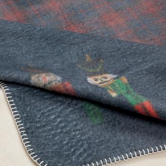 Koc świąteczny PETER 200x220 Eurofirany granatowy