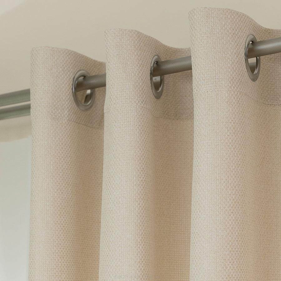 Zasłona gotowa na przelotkach MOLLY 140x250 strukturalna kremowa