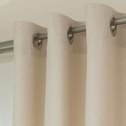 Zasłona gotowa na przelotkach MOLLY 140x250 strukturalna kremowa