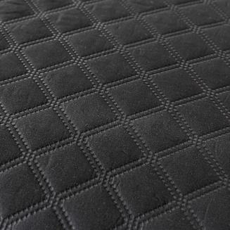 Narzuta dekoracyjna RUFFY 220x240 pikowana z falbanką czarna