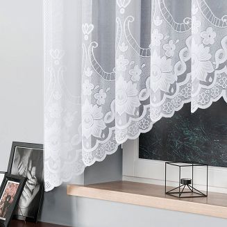 Firanka żakardowa gotowa na żabki MATYLDA 310x160 biała