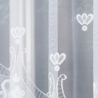 Firanka żakardowa gotowa na żabki MATYLDA 310x160 biała