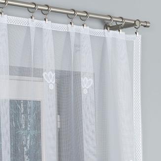 Firanka żakardowa gotowa na żabki MATYLDA 310x160 biała