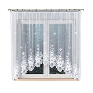 Firanka żakardowa gotowa na żabki MATYLDA 310x160 biała