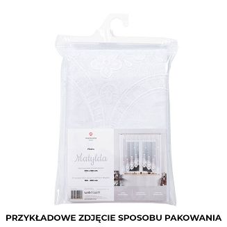 Firanka żakardowa gotowa na żabki MATYLDA 310x160 biała