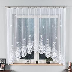 Firanka żakardowa gotowa na żabki MATYLDA 310x160 biała