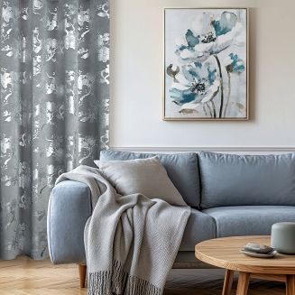 Zasłona gotowa na przelotkach CELIA 140x250 Eurofirany stalowy