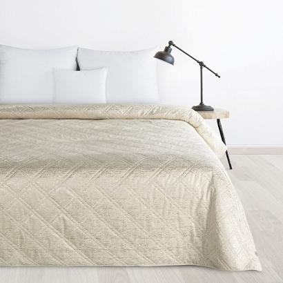 Narzuta dekoracyjna LUIZ 170x210 DESIGN 91 Eurofirany  kremowa wzór karo