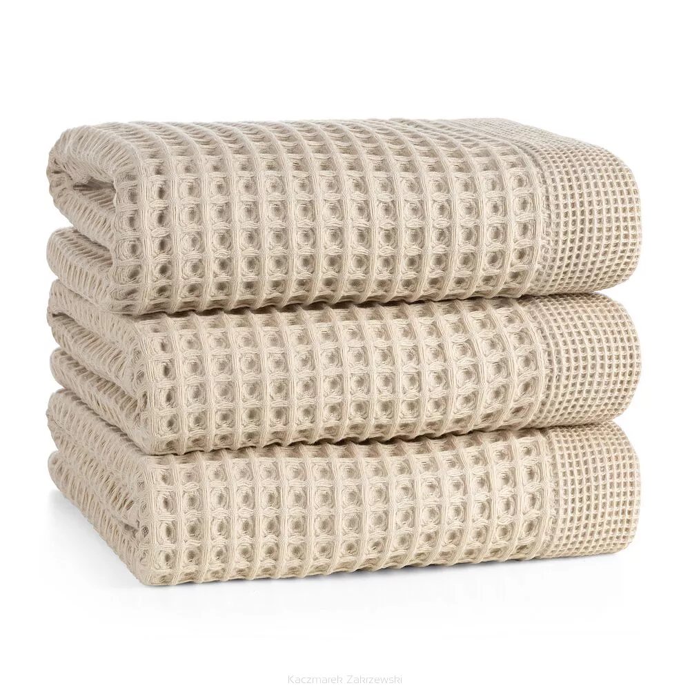 Ręcznik bawełniany gofrowany MELO 50x90 Eurofirany beżowy