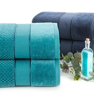 Ręcznik bawełniany JESSI 90x150 Eurofirany granatowy