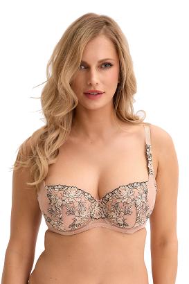 Biustonosz z haftem Soft Oriana 036 miękki beżowy
