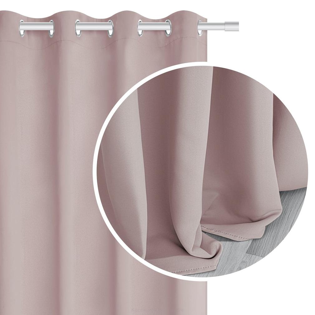 pudrowa zasłona zaciemniająca blackout 140x250 hold