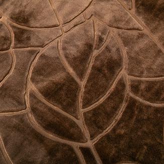 Koc akrylowy na fotel tłoczony LIV 80x160 gruby ciepły brązowy