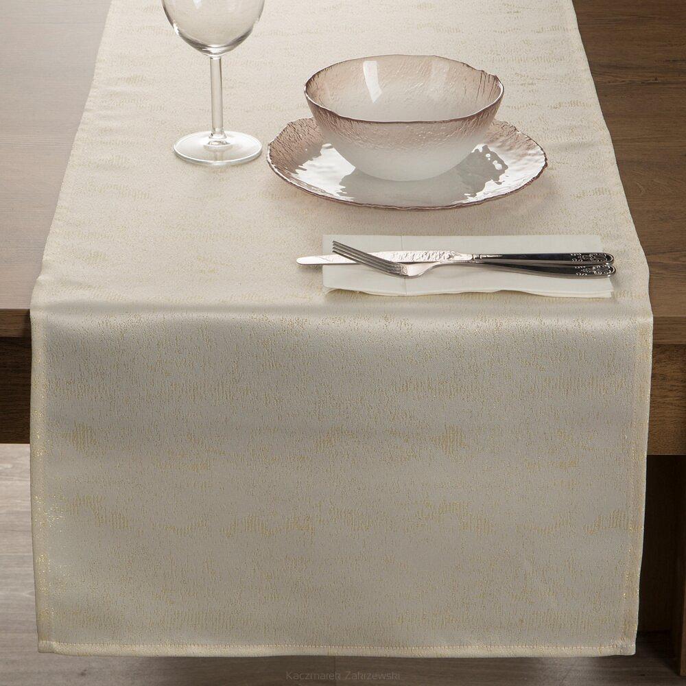 Obrus dekoracyjny SPARKLE 40x140 Eurofirany biały