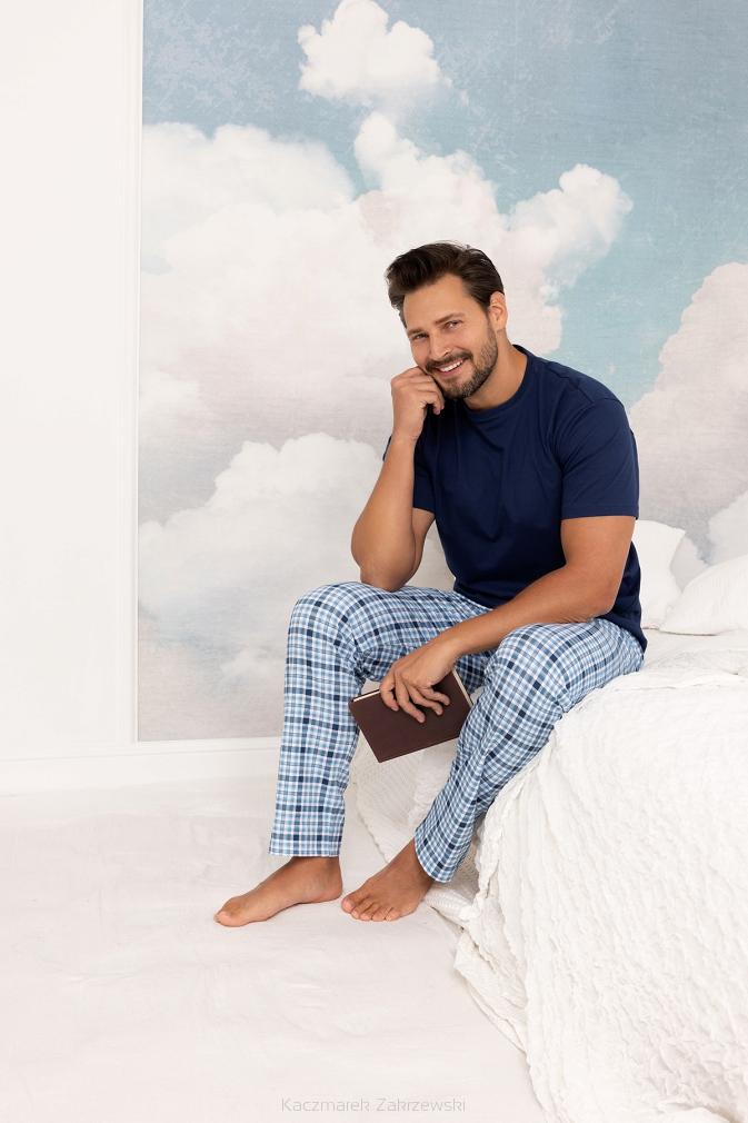 Piżama męska REGINA kod 6002 granat