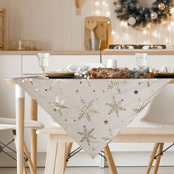 Obrus świąteczny 85x85 Eurofirany beżowy