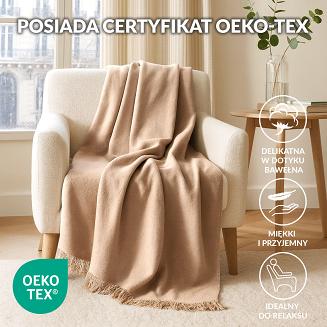 Koc T Bawełniany/BA861/150x200 j.beż