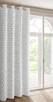 Zasłona gotowa na przelotkach ROSES 140x250 Eva Minge Eurofirany biały