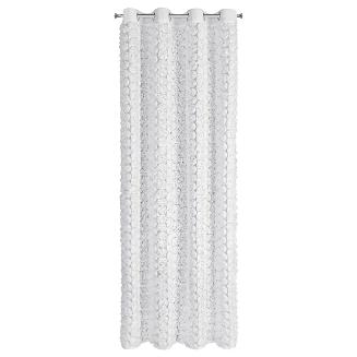 Zasłona gotowa na przelotkach ROSES 140x250 Eva Minge Eurofirany biały