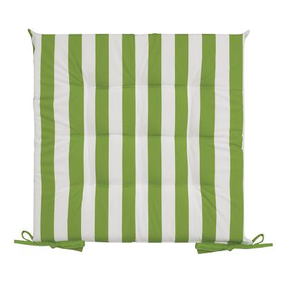 Poduszka na krzesło wodoodporna GARDEN 40x40x5 ogrodowa pikowana jasnozielona pionowe pasy