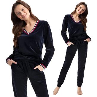 Dres damski LUNA kod 311 granatowy welur