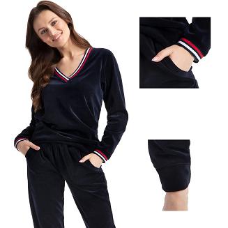 Dres damski LUNA kod 311 granatowy welur