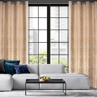 Zasłona gotowa na przelotkach SARA 140x250 Eurofirany kremowy/złoty