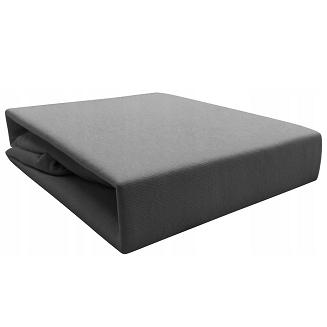 Prześcieradło jersey z gumką 140x200 grafitowe