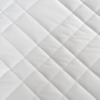 Poszewka dekoracyjna RIA6 50x70 Eurofirany biała welwetowa geometryczne przeszycia kryza