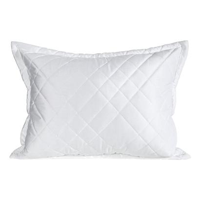 Poszewka dekoracyjna RIA6 50x70 Eurofirany biała welwetowa geometryczne przeszycia kryza