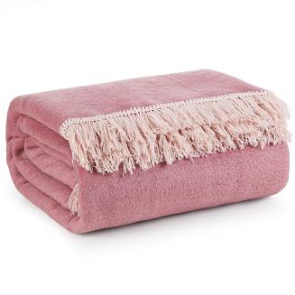 Koc narzuta AKRYL 220x240 Eurofirany jasnoróżowy