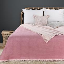 Koc narzuta AKRYL 220x240 Eurofirany jasnoróżowy