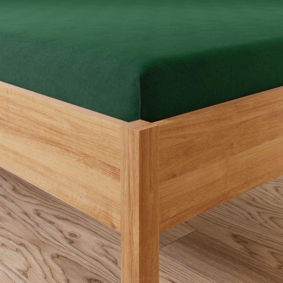 Prześcieradło jersey z gumką 180x200 DREAMY PREMIUM ciemnozielone