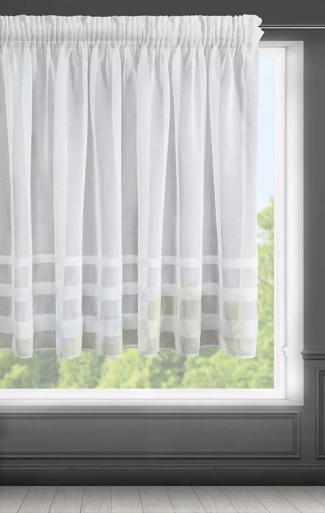 Firana gotowa na taśmie EFIL 295x150 Eurofirany biała