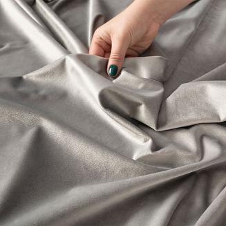 Zasłona gotowa na przelotkach VELVI 140x160 jasnoszara