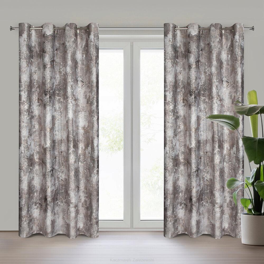 Zasłona gotowa na przelotkach ESTER 140x250 Eurofirany stalowy