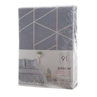 Pościel bawełniana GEO 140x200 Design91 stalowy