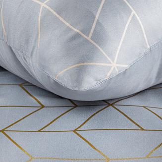 Pościel bawełniana GEO 140x200 Design91 stalowy
