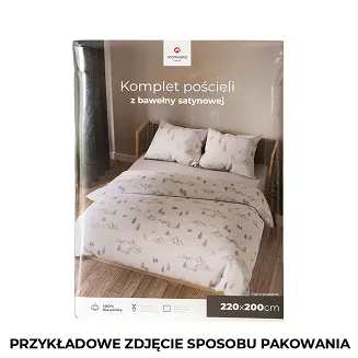 MOKOSZ Komplet pościeli z bawełny satynowej 220x200cm 100106/SAT/000/220200/1